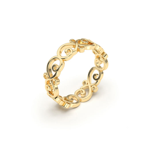 Golden Whirl Ring