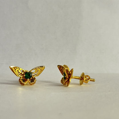 Emerald Wing Ear Tops