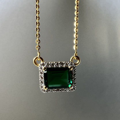 Green Gem Chain Pendant