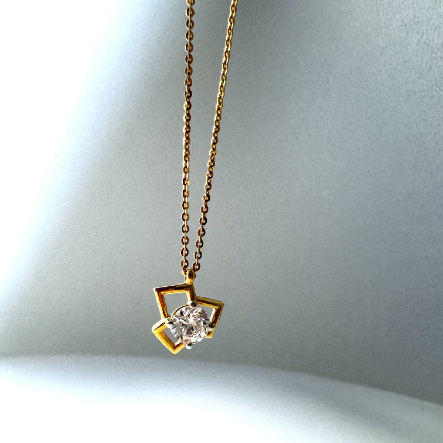 Trio-square Chain Pendant