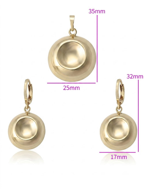 GoldenGaze Pendant Set
